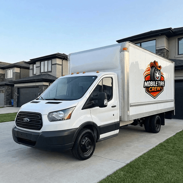 Mobile Tire Crew service truck parked on-site